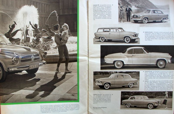 Borgward Modellprogramm 1959 Automobilprospekt (1350)